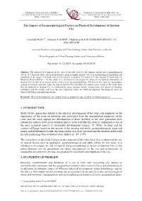 The Impact of Geomorphological Factors on Physical Development of Quchan City