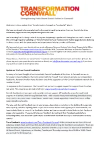This E-Update from Transformation Cornwall on Tuesday 24Th March