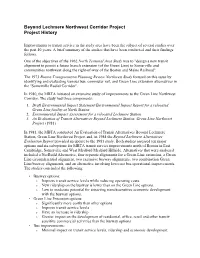 Beyond Lechmere Northwest Corridor Project Project History