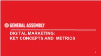 DIGITAL MARKETING: KEY CONCEPTS and METRICS Takeaways