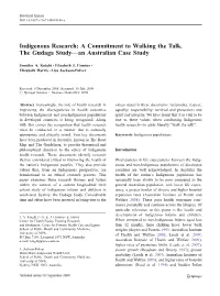 Indigenous Research: a Commitment to Walking the Talk