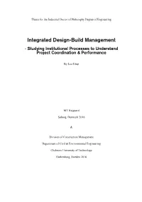 Integrated Design-Build Management