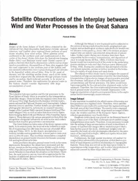 Satellite Observations of the Interplay Between Wind and Water Processes in the Great Sahara