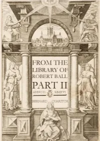 The Library of Robert Ball: Part Ii