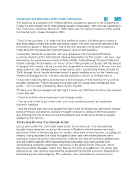 Challenges and Dilemmas of the Public Intellectual
