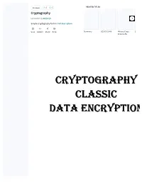 Cryptography Classic Data Encryption 43 Views  0  0 RELATED TITLES Cryptography