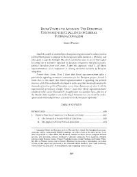 From Utopia to Apology: the European Union and the Challenge of Liberal Supranationalism