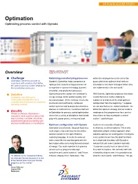 Optimation Optimizing Process Control with Dymola