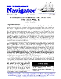 Sun Improves Performance and Lowers TCO with Ultrasparc T1