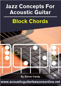 Jazz Concepts for Acoustic Guitar Block Chords
