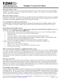 Smallpox Vaccine Fact Sheet