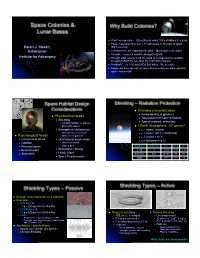 Space Colonies & Lunar Bases