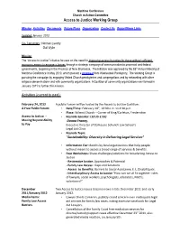 Access to Justice Working Group Activities