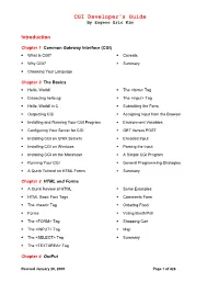 CGI Developer's Guide by Eugene Eric Kim