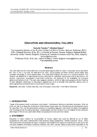 Education and Behavioural Failures