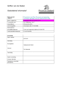 Griffier Van De Staten Geleidebrief Informatief