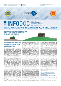INFODOC Per Il Settore IG Informazione D’Origine Controllata