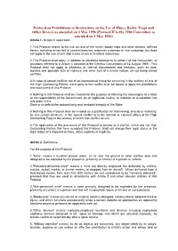 Prohibiting Mines, Booby-Traps and Other Devices (As Amended 1996)