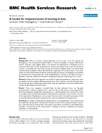 A Model for Empowerment of Nursing in Iran Mohsen Adib Hajbaghery*1 and Mahvash Salsali2