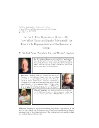 A Proof of the Equivalence Between the Polytabloid Bases and Specht Polynomials for Irreducible Representations of the Symmetric Group