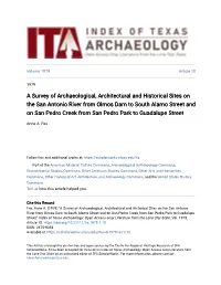 A Survey of Archaeological, Architectural and Historical Sites On