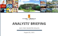 Analysts' Briefing