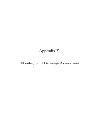 Appendix F Flooding and Drainage Assessment