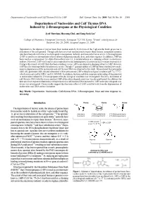 Depurination of Nucleosides and Induced by 2-Bromopropane At