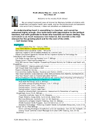PLUK Enews for the Week of November 24-28, 2003