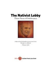 The Nativist Lobby Three Faces of Intolerance