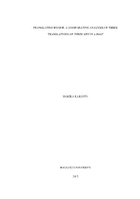 Translating Humor: a Comparative Analysis of Three