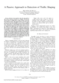 A Passive Approach to Detection of Traffic Shaping