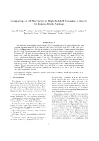 Comparing Local Starbursts to High-Redshift Galaxies: a Search for Lyman-Break Analogs