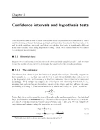 Confidence Intervals and Hypothesis Tests