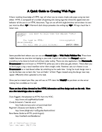 HTML Quick Tips
