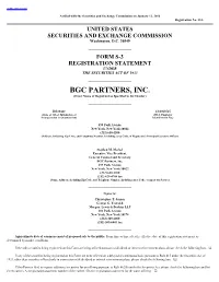 BGC PARTNERS, INC. (Exact Name of Registrant As Specified in Its Charter)