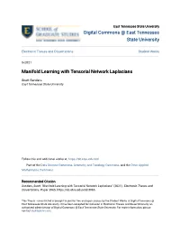 Manifold Learning with Tensorial Network Laplacians
