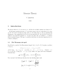 Measure Theory