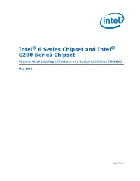 (PCH) Thermal Mechanical Specifications and Design Guid