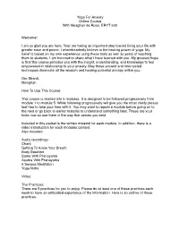 YFA Online Course Packet
