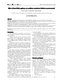 Effect of Quad Helix Appliance on Maxillary Constriction (Holdway Measurements)