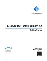 EPXA10 Development Kit Getting Started User Guide