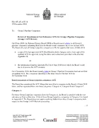 File OF-AF-ACE 01 19 December 2018 To: Group 2 Pipeline