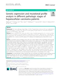 Genetic Expression and Mutational Profile Analysis in Different