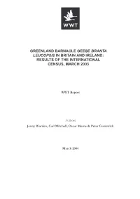 Greenland Barnacle 2003 Census Final