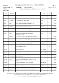 POLICIES, CONSTRAINTS and LOCATION RETRIEVED Page 1