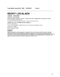 Rediff Localads 1782205 06/02/2009 Rediff.Com India Limited 1St Floor Mahalaxmi Engg