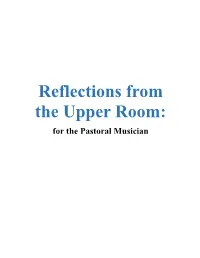 Reflections from the Upper Room