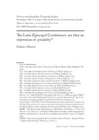 The Latin Episcopal Conferences: Are They an Expression of Synodality?*