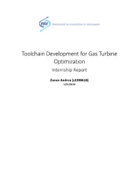 Toolchain Development for Gas Turbine Optimization Internship Report